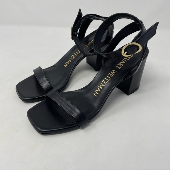 Stuart Weitzman Nearlybare Ankle Strap Leather Sandals - NWT - Picture 11 of 15